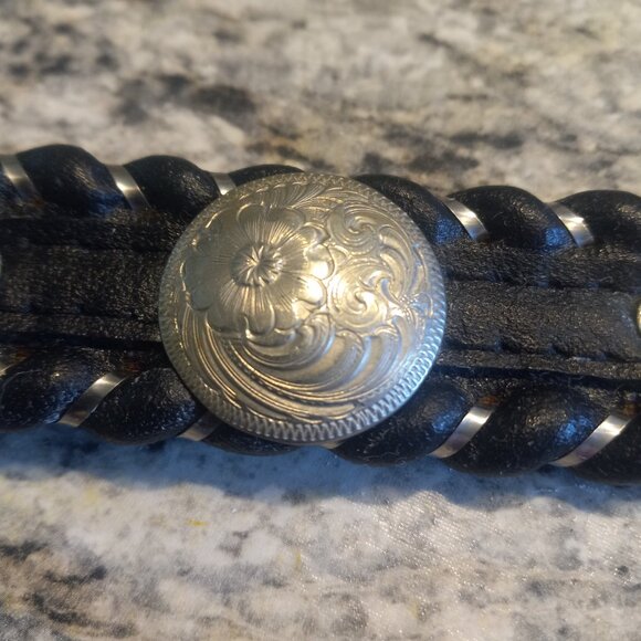 Vintage BIG  AL Western silver belt/buckle - Picture 7 of 8